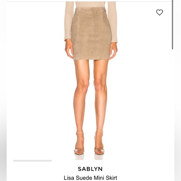 PRICE DROP Sablyn - Lisa Suede Mini Skirt. Never worn!!! - Picture 1 of 7